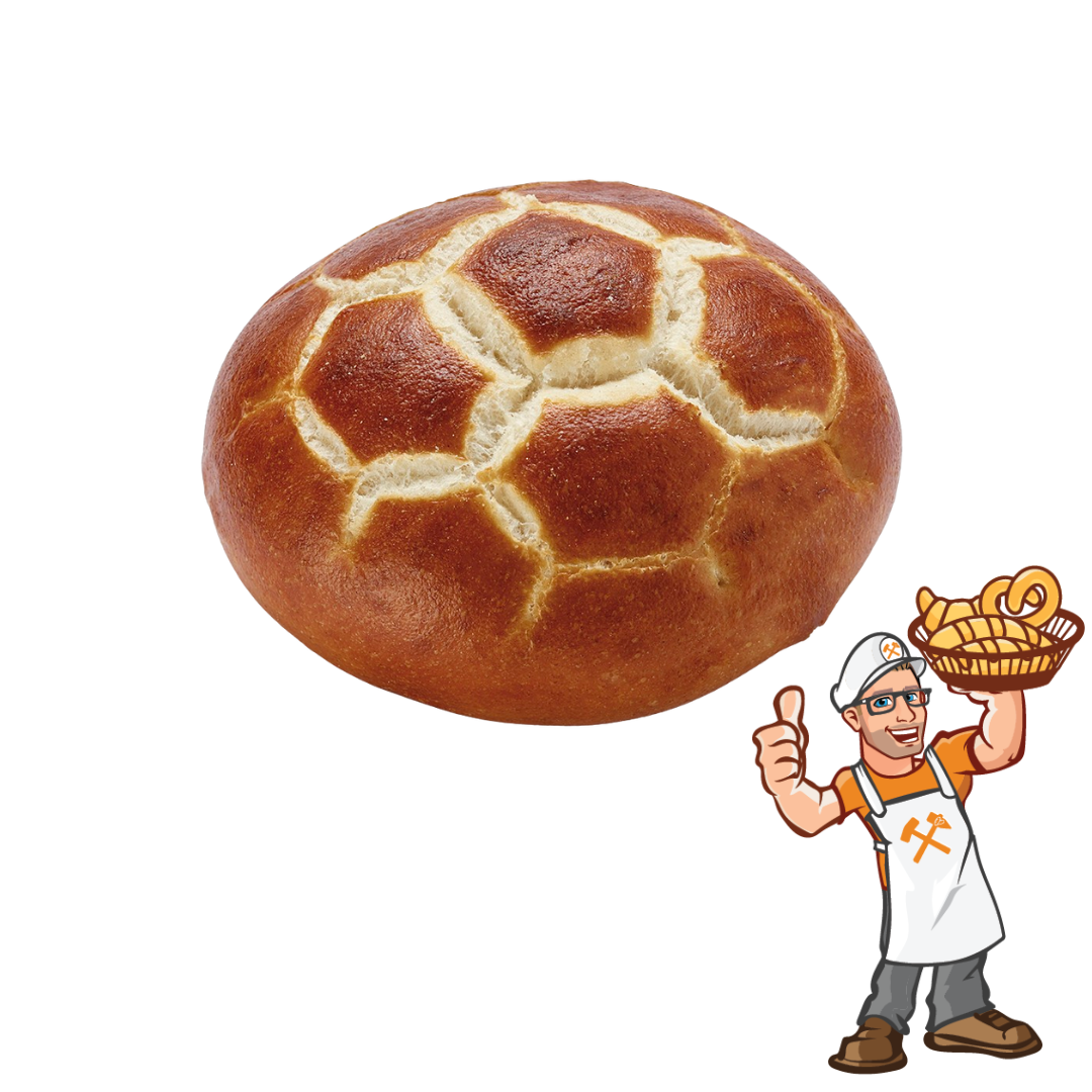 Laugenfussball-Brötchen