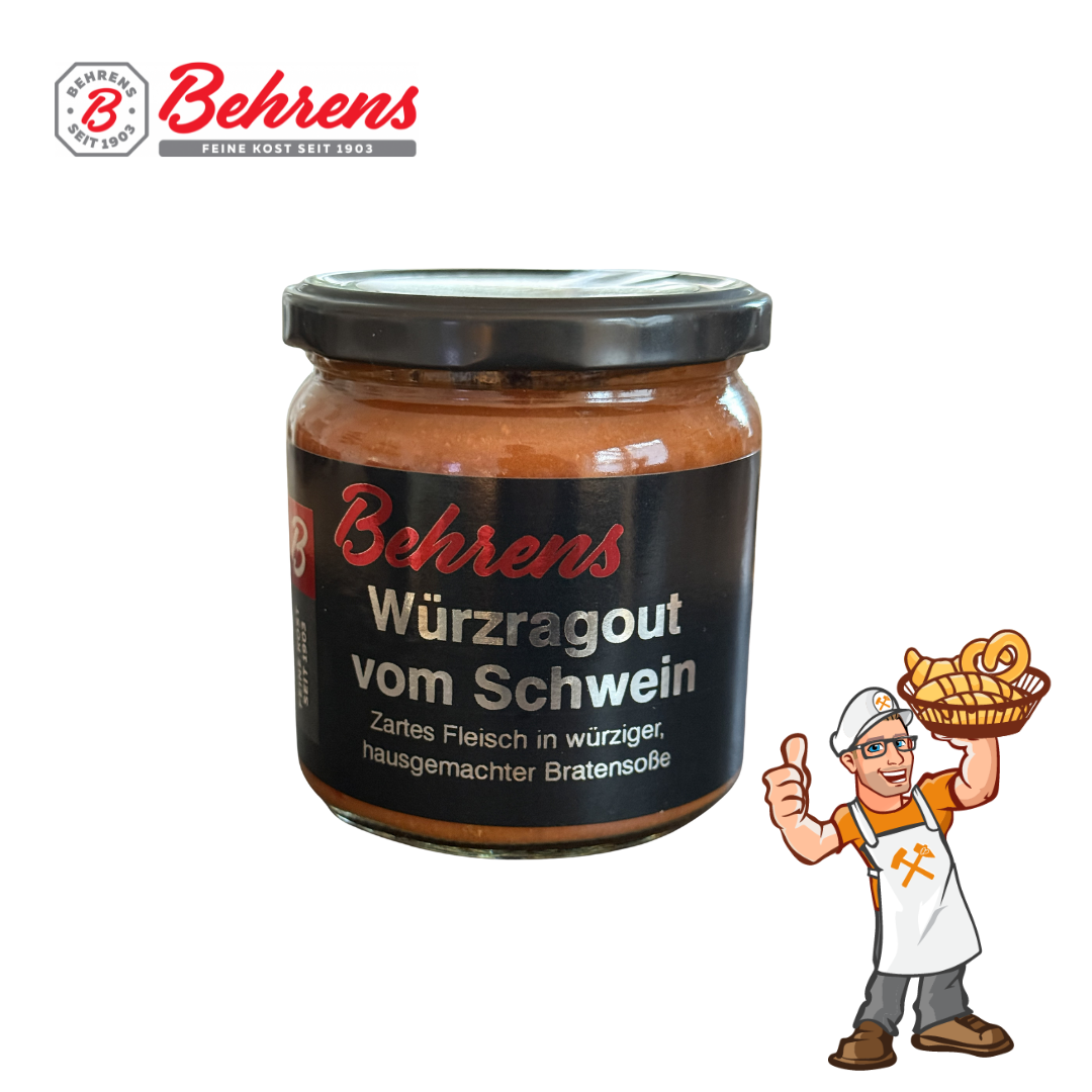 Behrens Würzgulasch im Glas, 350g (HB)